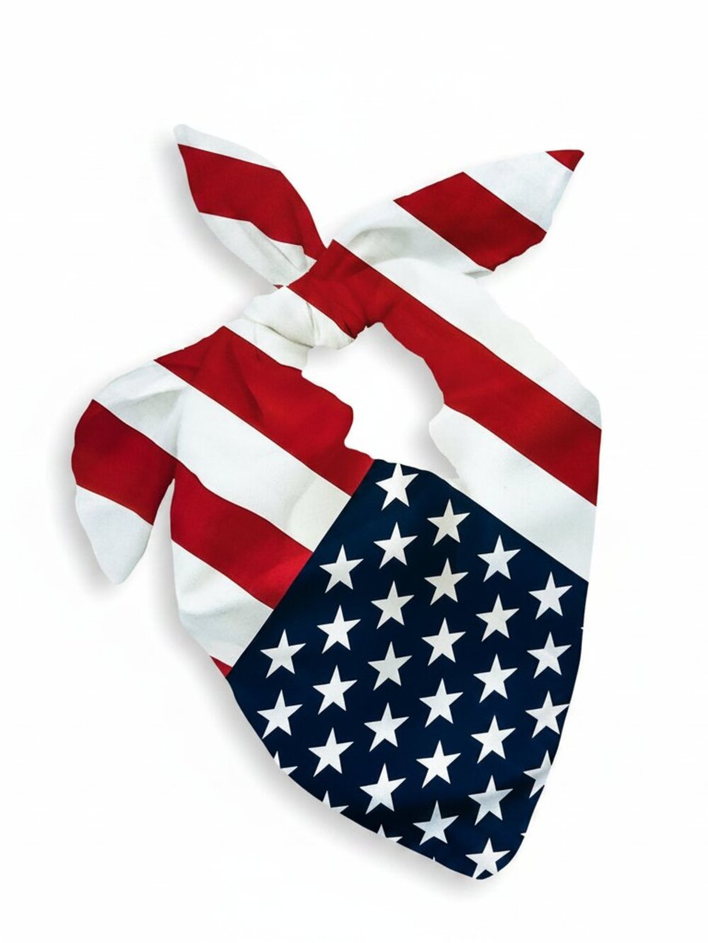 Women's Red White Blue Cotton Bandana Large Cowgirl Handkerchief Headband Scarf